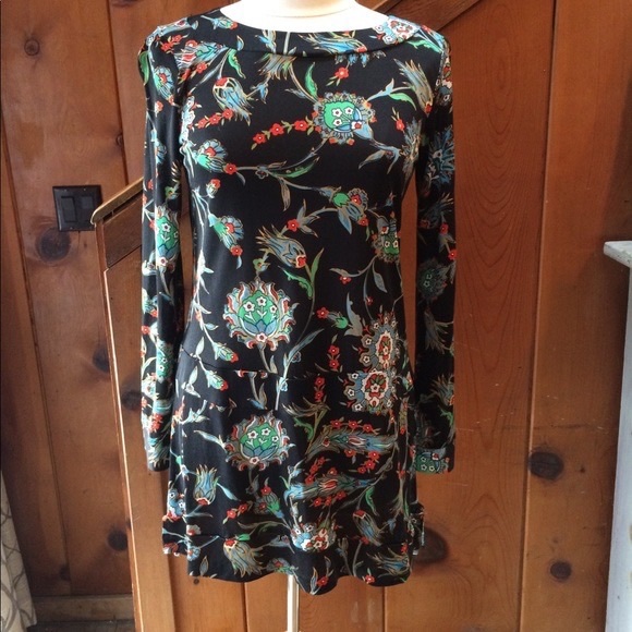 Super 60’s Mod Puff Sleeve Slinky Paisley Print Hendrix meets MINI Super Button - Picture 3 of 16